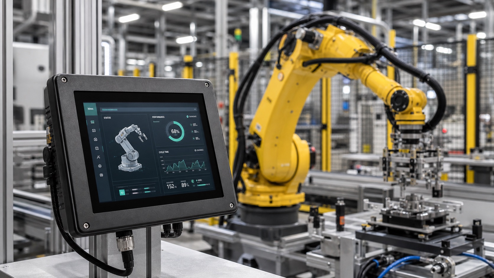 How Industrial TFT Displays Empower Robotic Arm Control in Modern Factories