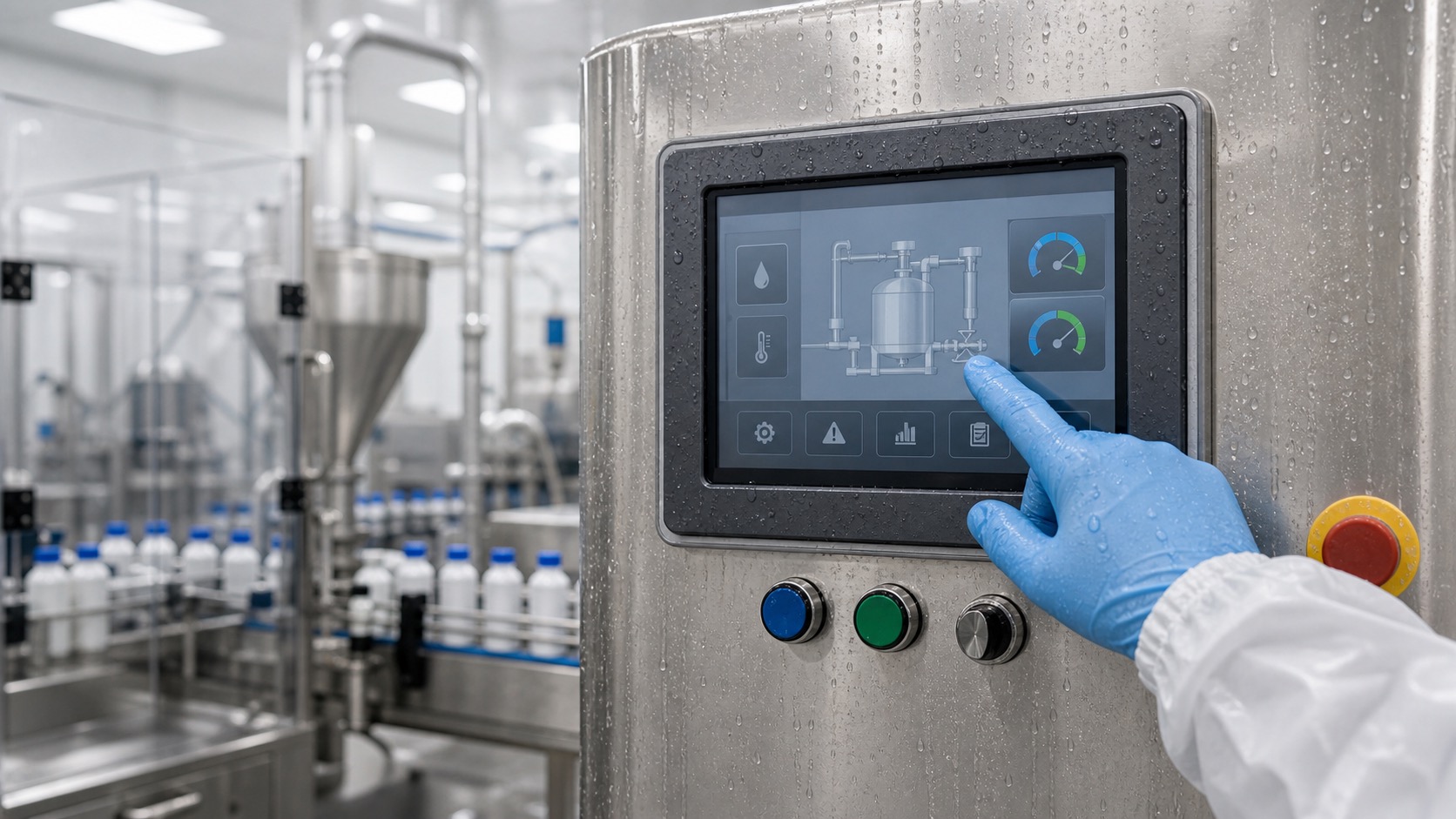 Washdown TFT HMIs for Food and Pharmaceutical Equipment